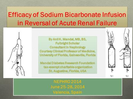 Efficacy of Sodium Bicarbonate Infusion in Reversal of Acute Renal Failure 1 NEPHRO 2014 June 25-28, 2014 Valencia, Spain.