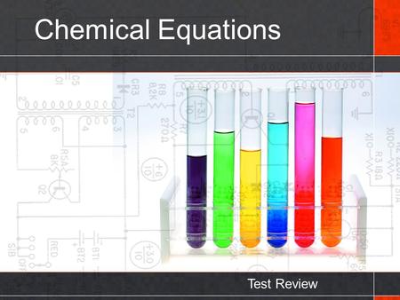 Chemical Equations Test Review.