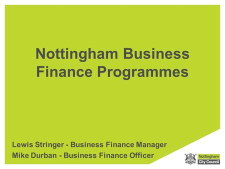 Nottingham Business Finance Programmes