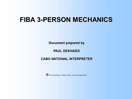 FIBA 3-PERSON MECHANICS