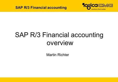 SAP R/3 Financial accounting