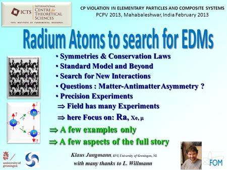 Radium Atoms to search for EDMs