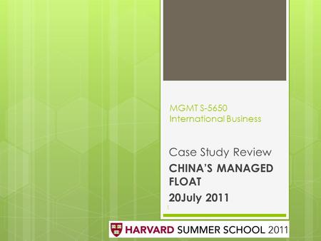 MGMT S-5650 International Business