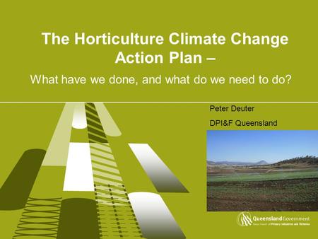 The Horticulture Climate Change Action Plan –
