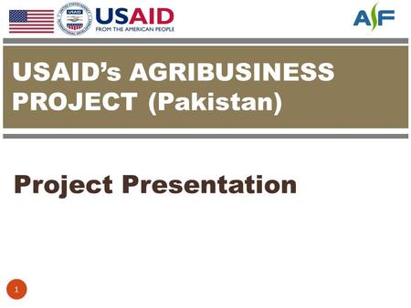 USAID’s AGRIBUSINESS PROJECT (Pakistan)
