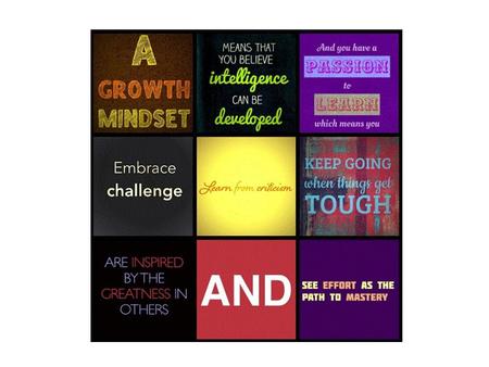 Growth Mindset What’s it all about? What are your children already saying about Growth Mindset at home?