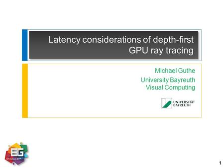 Latency considerations of depth-first GPU ray tracing