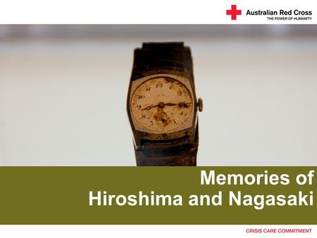 Memories of Hiroshima and Nagasaki. A flash in the sky.