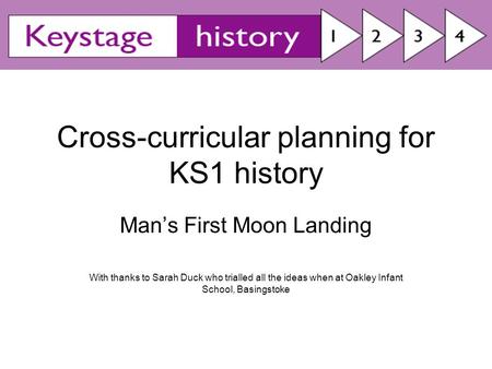 Cross-curricular planning for KS1 history