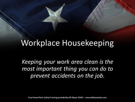 Workplace Housekeeping