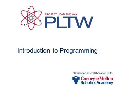 Developed in collaboration with Introduction to Programming.