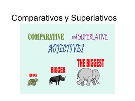 Comparativos y Superlativos. What is a comparative? the comparative is a construction that serves to express a comparison between two (or more) entities.