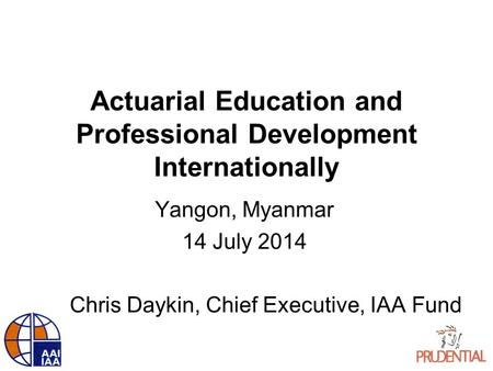 Actuarial Education and Professional Development Internationally
