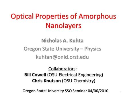 Optical Properties of Amorphous Nanolayers
