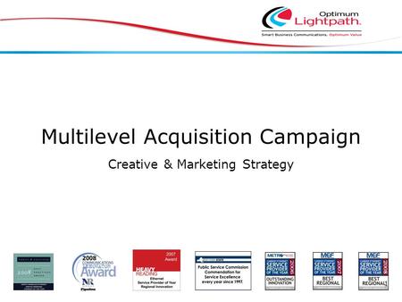 Multilevel Acquisition Campaign Creative & Marketing Strategy 1.