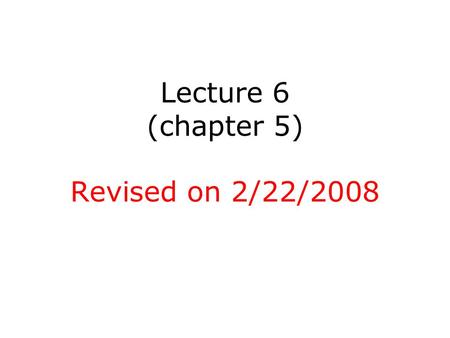 Lecture 6 (chapter 5) Revised on 2/22/2008. Parametric Models for Covariance Structure We consider the General Linear Model for correlated data, but assume.