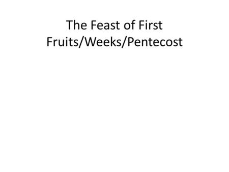 The Feast of First Fruits/Weeks/Pentecost. Passover came in the first month. The first month, (by Hebrew reckoning of the religious year), is the moon.