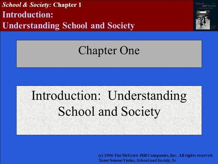 Introduction: Understanding School and Society
