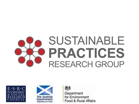A Social Practice Perspective The work of the SPRG offers a distinctive perspective for understanding, explaining and addressing consumption and everyday.