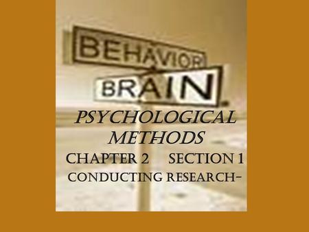 psychological methods