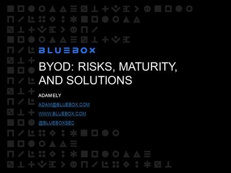 BYOD: RISKS, MATURITY, AND SOLUTIONS ADAM ELY