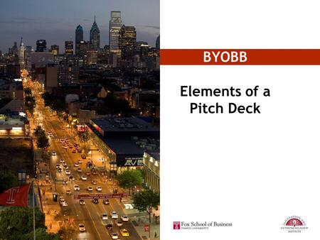 Elements of a Pitch Deck
