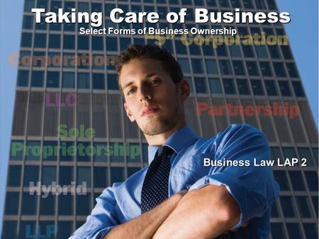 Select Forms of Business Ownership