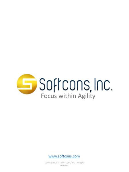 Www.softcons.com COPYRIGHT 2015 - SOFTCONS, INC. ; All rights reserved.
