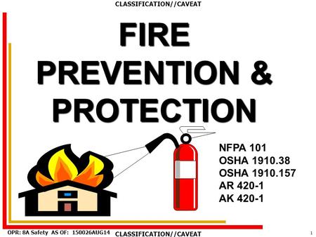 FIRE PREVENTION & PROTECTION