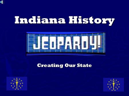 Indiana History Creating Our State. Select Your Team’s Point Total 100 200 300 400 500 End.