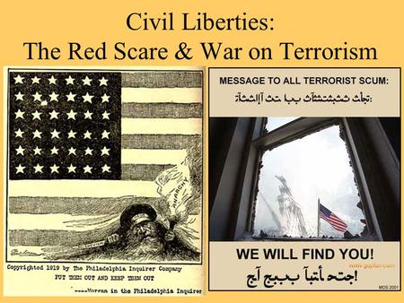 Civil Liberties: The Red Scare & War on Terrorism