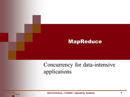 Concurrency for data-intensive applications