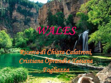 WALES Ricerca di Chiara Calatroni, Cristiana Oprandi e Tatiana Fogliazza.