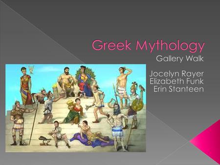  Pictures of Greek God’s and Goddesses (These will be posted around the classroom for the activity).  Teacher will provide a certain amount of time.