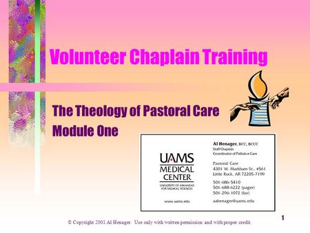 Volunteer Chaplain Training