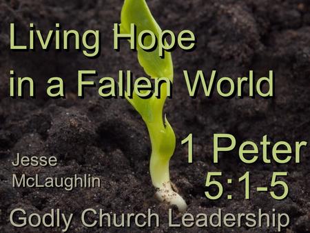 Living Hope in a Fallen World 1 Peter Living Hope in a Fallen World Godly Church Leadership 5:1-5 Jesse McLaughlin.