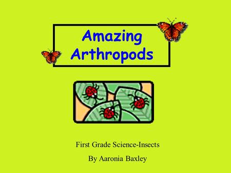 Amazing Arthropods First Grade Science-Insects By Aaronia Baxley.