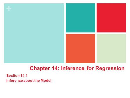 Chapter 14: Inference for Regression