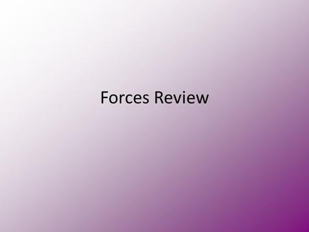 Forces Review.