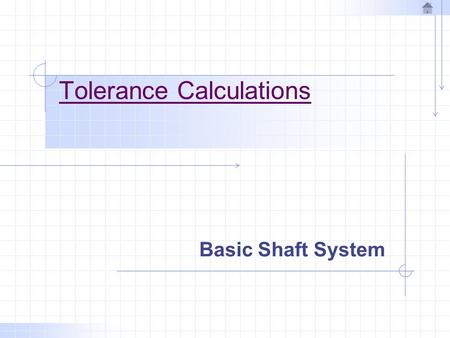 Tolerance Calculations