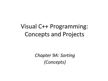 Visual C++ Programming: Concepts and Projects