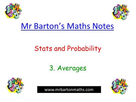 Mr Barton’s Maths Notes