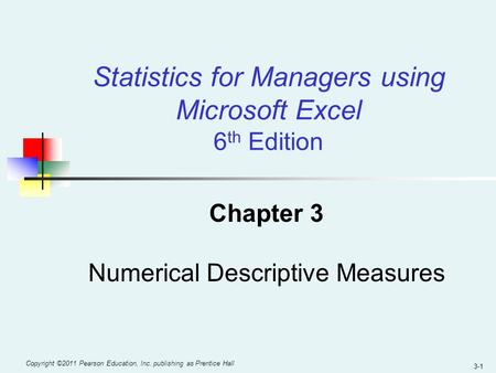 Statistics for Managers using Microsoft Excel 6th Edition