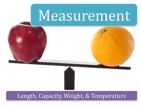 Length, Capacity, Weight, & Temperature