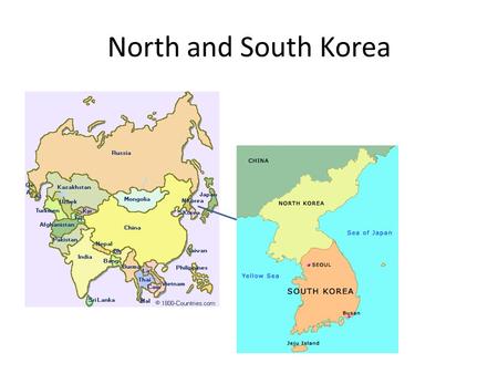 North and South Korea. South Korean Flag North Korean Flag.