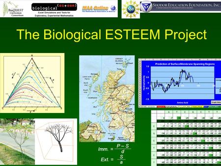 The Biological ESTEEM Project Imm. = P – S d Ext. = S a.