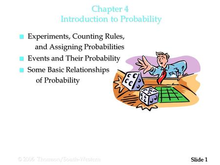 Chapter 4 Introduction to Probability