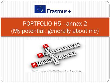 PORTFOLIO H5 –annex 2 (My potential: generally about me) https://www.mi5.gov.uk/files/Global/Careers/skills-knowledge-abilities.jpg.