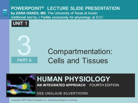 POWERPOINT ® LECTURE SLIDE PRESENTATION by ZARA OAKES, MS, The University of Texas at Austin Additional text by J Padilla exclusively for physiology at.