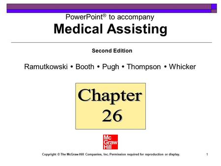 Medical Assisting Chapter 26